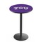 Holland Bar Stool Co 36" Blk Wrinkle TCU Pub Table, 36" dia. Top L214B3636TexChr - alternate 1