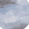 Homeroots 8' Sky Blue Gray And Ivory Round Abstract Washable Indoor Outdoor Area Rug 616858 - alternate 7