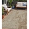 Homeroots 5' X 8' Brown And Beige Geometric Washable Indoor Outdoor Area Rug 594570 - alternate 1