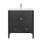 James Martin Vanities Myrrin 30" Sgl Vanity, Carbon Oak w/ Sgl Hole 3 CM White Zeus Silestone Top and Matching Backsplash 485-V30-CBO-1WZ - alternate 1