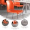 Flash Furniture Sled Stack Chair, Plastic, Full Back, OR RUT-238A-OR-GG - alternate 6