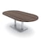 Skutchi Designs Racetrack Conference Table With Power Unit, 48 in W, 84 in L, Brown HAR-RAC-48X84-DOU-H3041-NA - alternate 1