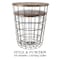 Lavish Home Set of 2 End Tables Nesting Tables with Removable Wood Tops, Metal Wire Baskets Round Side Furniture 80-ENDTBL-2 - alternate 5