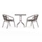 Flash Furniture Lila 23.5in Square Glass Top Metal Table with 2 Bronze Aluminum Slat Stack Chairs TLH-0731SQ-017CBZ2-GG - alternate 8