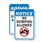 Signmission Notice No Dumping, 12'' X 18'' 2 Signs, Heavy Gauge Aluminum, 2PK A-1218-2PACK-24924 - alternate 1