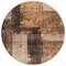 Homeroots 8' Brown Black And Tan Round Abstract Washable Indoor Outdoor Area Rug 606046 - alternate 5