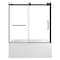 Kingston Brass 60" Acrylic Anti-Skid Alcove Left-Hand Drain Tub with Right Sliding Tub Door, White/Matte Black KVTAP6031L22T0 - alternate 1