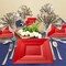 Smarty Had A Party Red Square Plastic Plates Dinnerware Value Set (120 Dinner Plates + 120 Salad Plates), 240PK 6979VP-CASE - alternate 8