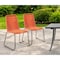 Homeroots Set of Two 23" Tangerine Metal Outdoor Dining Chair, 2PK 490272 - alternate 5