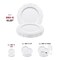 Smarty Had A Party 10.25" White with Silver Dots Round Blossom Disposable Plastic Dinner Plates (120 Plates), 120PK 980-S-CASE - alternate 9