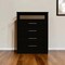 Homeroots 31" Black Four Drawer Dresser With Open Shelf 544013 - alternate 1