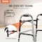 Vevor Folding Walker Aluminum Mobility Walker Aid with Adjustable Height 350LBS FBL825308 - alternate 5