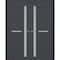 Sartodoors Sliding French Double Pocket Doors with Frosted Glass 64x80 (2* 32x80) Solid Core Modern Interior VEREGIO7288DP-ANT-64 - alternate 1