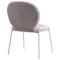 Leisuremod Celestial Boucle Dining Side Chair with White Powder Coated Iron Frame, Grey CCW-23GR - alternate 4