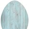 Homeroots 18" X 14" Turquoise Reclaimed Wood Egg Shaped Wall Decor 384893 - alternate 4