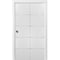 Sartodoors Sliding Closet Bi-fold Doors, Planum 0020 White Silk, Sturdy Tracks Moldings Trims Hardware Set, Wo PLANUM0020BF-WS-84 x 84 (2* 42x84) - alternate 1
