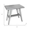 Homeroots 18" X 18" Gray Solid Wood Rectangular Shower Bench 383380 - alternate 3
