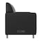 Flash Furniture Agent Black LeatherSoft Reception Sofa with Left and Right Side Charging Banks, Includes 2 Outlets,  BT-827U-3-BK-CHR-GG - alternate 5