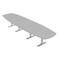 Skutchi Designs Arc Boat Conference Table With Power, 48 in W, 192 in L HAR-ABOT-48X192-T-U779-NA - alternate 1
