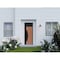 Vdomdoors Front Exterior Prehung Steel Door Ronex1077 Teak Transom Window Sidelite Entry Metal Modern Painted RONEX1077EXD-OAK-W36 x H80+16-RH-I - alternate 2