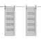 Sartodoors Double Barn Door 64 x 84 inches, BASIC 4901 White with Black Glass, 13FT Silver Rail Track Set, S BASIC4901DB-S-WS-6484 - alternate 1
