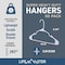 Lifemaster White Plastic Clothes Hangers, Lightweight, Non-Slip, Space-Saving, Durable, 50PK LMPLCWH50 - alternate 3