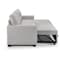 Homeroots 92" Light Gray Polyester Blend Convertible Futon Sleeper Sofa With Black Legs 544958 - alternate 1