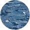 Homeroots 8' Navy Blue And Blue Round Abstract Washable Indoor Outdoor Area Rug 609258 - alternate 6