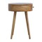 Homeroots 22" Beige Solid Wood Round One Drawer Nightstand 651492 - alternate 6