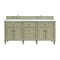 James Martin Vanities Lorelai 72'' D Vanity, Whitewashed Oak w/ Ethereal Noctis Silestone Top w/FreePower Wireless Charger 424-V72-WWO-FENC - alternate 1