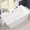 Maax Optik 6636 F Acrylic Freestanding Center Drain Bathtub in White with White Skirt 105742-000-001-100 - alternate 3
