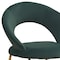Homeroots Green and Gold Boucle and Metal Curved Back Dining Side Chair 719662 - alternate 2