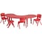 Flash Furniture Kidney Activity Table, Plastic, Steel, Red YU-YCX-0043-2-MOON-TBL-RED-E-GG - alternate 1