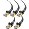 Maximm 3ft Cat7 Flat Shielded Ethernet Cable 10Gbps RJ45, 5PK, Black, 5PK CAT7F-3BK5PK - alternate 1