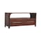 Homeroots 43in Brown Solid Wood Enclosed and Open Storage TV Stand 720017 - alternate 4
