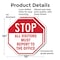Signmission Stop All Visitors Must Report to Th, 10 inch X 10 inch, Plastic Sign, 2PK OC-P-2PACK-10-246 - alternate 4