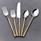 Homeroots Matte Gold Stainless Steel Twenty Piece Hand Forged Flatware Set 568831 - alternate 2