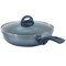 Oster Havendale 3 Quart Nonstick Aluminum Saute Pan with Lid in Metallic Blue 82668.01 - alternate 4