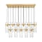 Z-Lite Fontaine 17 Light Linear Chandelier, Rubbed Brass, 44.25 In W 7002P5-17L-RB - alternate 4