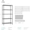 Factory 2U Wire Shelving Unit, 14inD x 35inW x 69inH, 5 Shelves, Medium Duty 250 lbs Per Shelf, Black 803975 - alternate 6
