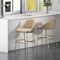Manhattan Comfort Gracie Barstool in Tan and Gold - Set of 2 2-BS022-GTN - alternate 1