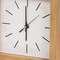 Homeroots 11" Natural And Black Solid Wood And Metal Square Table Clock 609402 - alternate 2