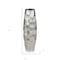 Homeroots 14" Aluminum Silver Faceted Geometric Cylinder Table Vase 354637 - alternate 4