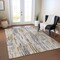 Homeroots 5' X 8' Beige And Gray Striped Washable Indoor Outdoor Area Rug 617687 - alternate 7