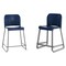Flash Furniture Commercial Navy Plastic Stack Stools, Contoured Backs and Sled Bases-Set of 3, 3PK 3-RUT-239AH-CS-NV-GG - alternate 1