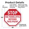 Signmission Stop No Forklifts Beyond This Point, 10 Inch X 10 Inch, Plastic Sign OC-P-10-59 - alternate 7