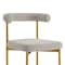 Homeroots Set of Two Gray And Gold Upholstered Polyester Open Back Dining Side Chairs 569413 - alternate 4
