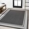Jonathan Y James Modern Border Stripe Black/Cream 3 ft. x 5 ft. Indoor/Outdoor Area Rug SMB201C-3 - alternate 5