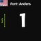 Aacc Self-Adhesive Vinyl Number: 1, Size: 14 cm. Color: White Font: Anders, 1 sticker AACC-Anders-N1-White-M14x1 - alternate 1