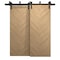 Sartodoors Sliding Closet Barn Bypass Doors 84 x 96 inches, Ego 5005 Natural Oak, Modern 8ft Rails Hardware S EGO5005BBB-SNA-8496 - alternate 1